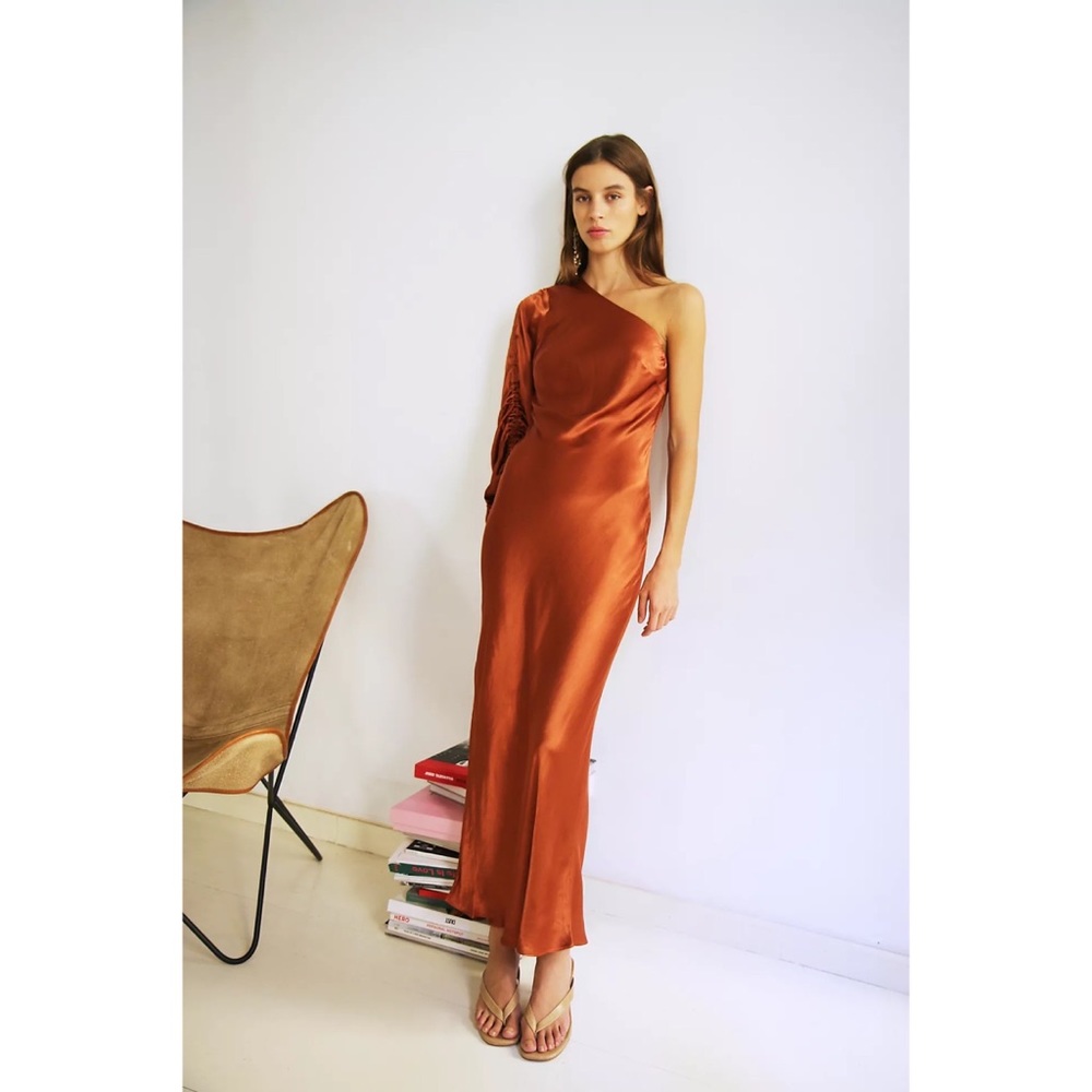 Shona Joy Sophia One Shoulder Bias Midi Dress